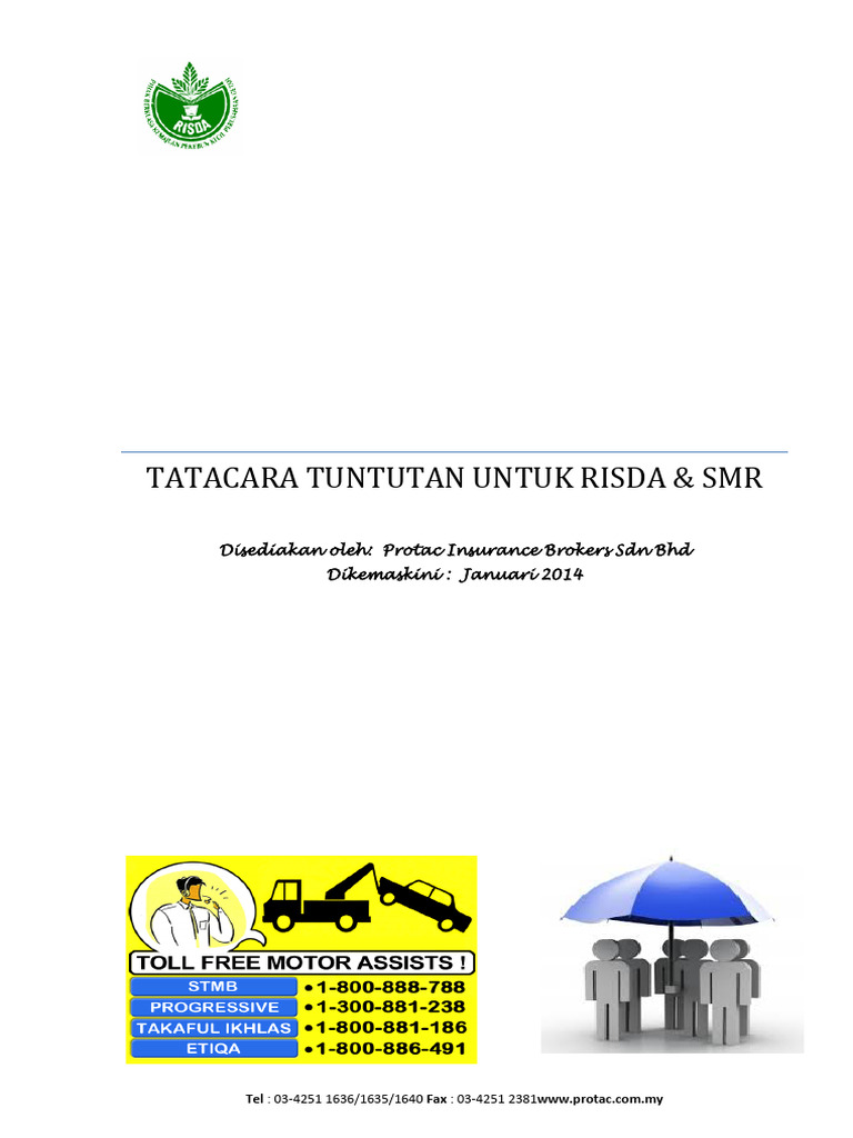 Panduan Tuntutan Insurans RISDA & SMR | PDF