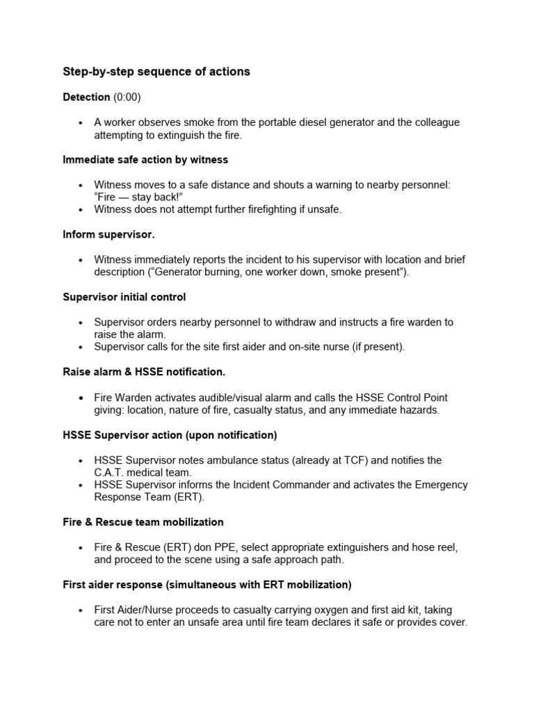 Fire Emergency Response Procedures | PDF | Firefighting | First Aid