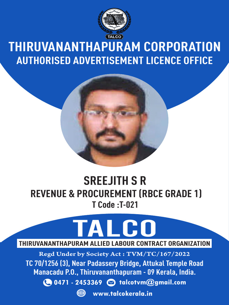 Thiruvananthapuram TALCO License Details | PDF