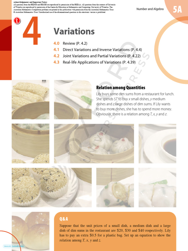 Dim Sum Purchase Equation and Variations | PDF | Variable (Mathematics ...
