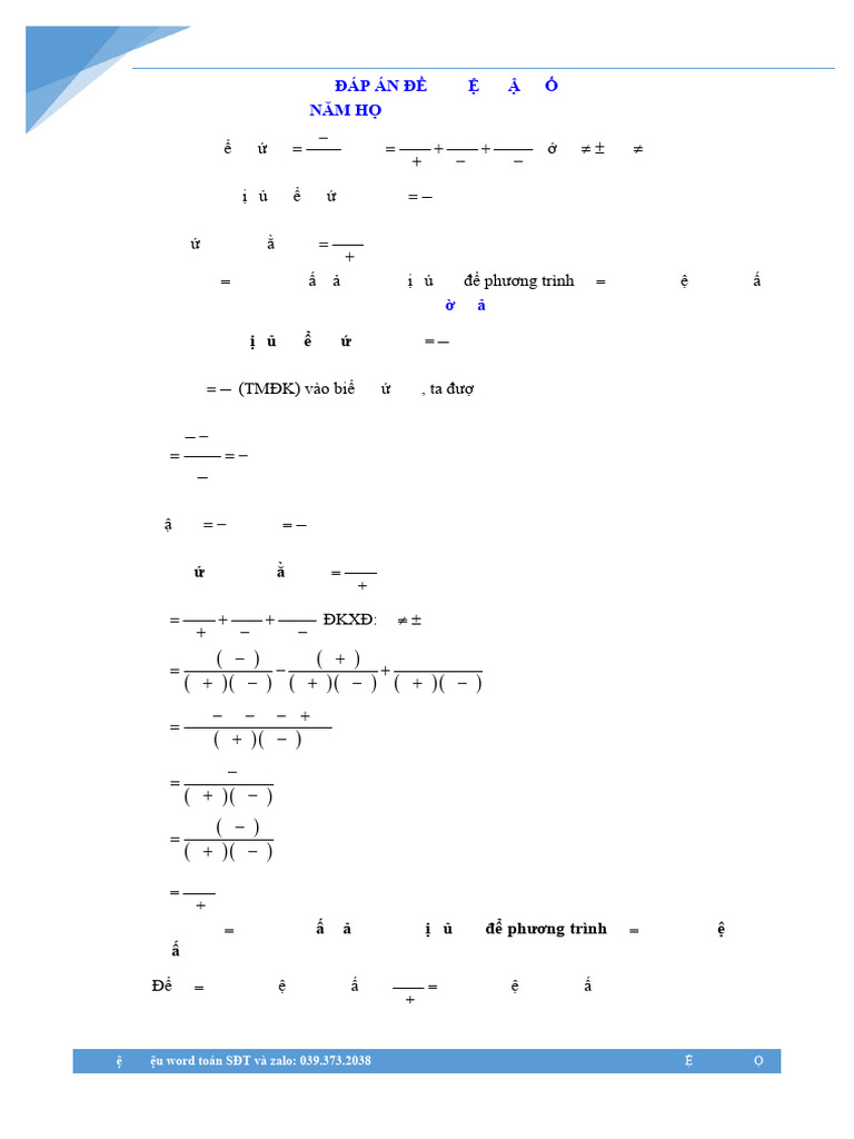 Dap An de Ktra | PDF