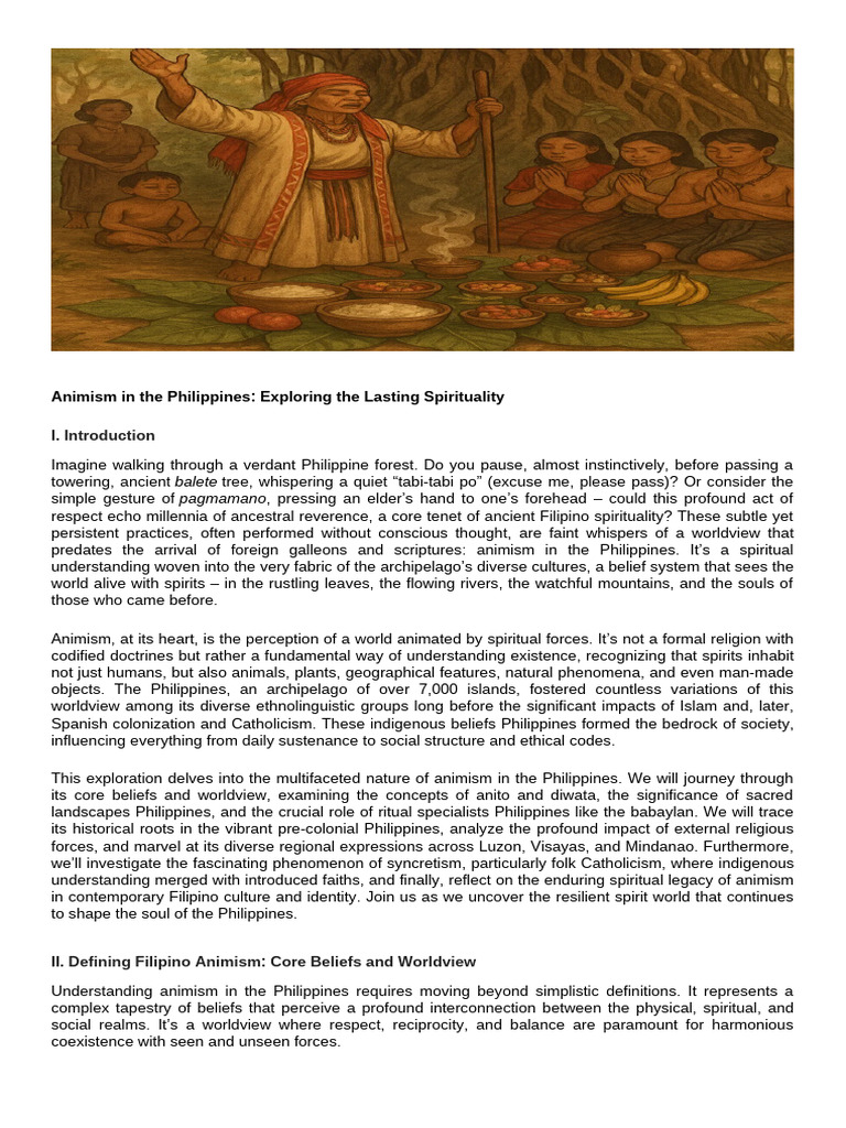 Animism in the Philippines: Core Beliefs | PDF | Rituals | Prayer