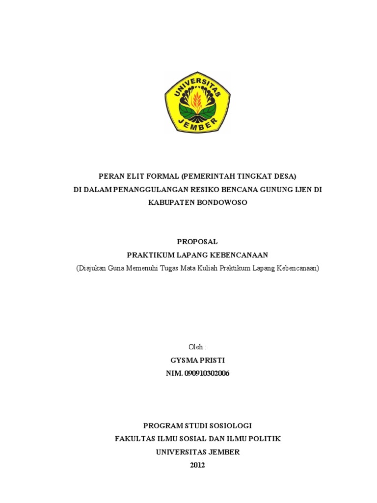 Contoh Proposal Penelitian Geografi Tentang Bencana Alam 