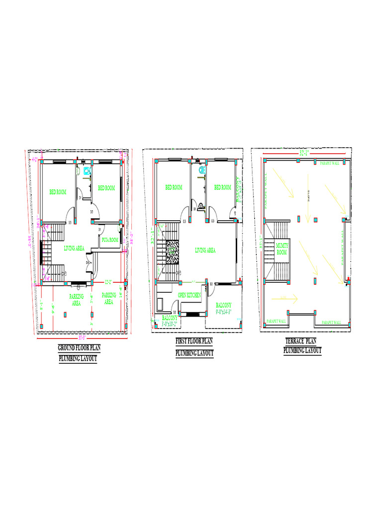 Ground Floor and First Floor Plans | PDF | Building Engineering ...