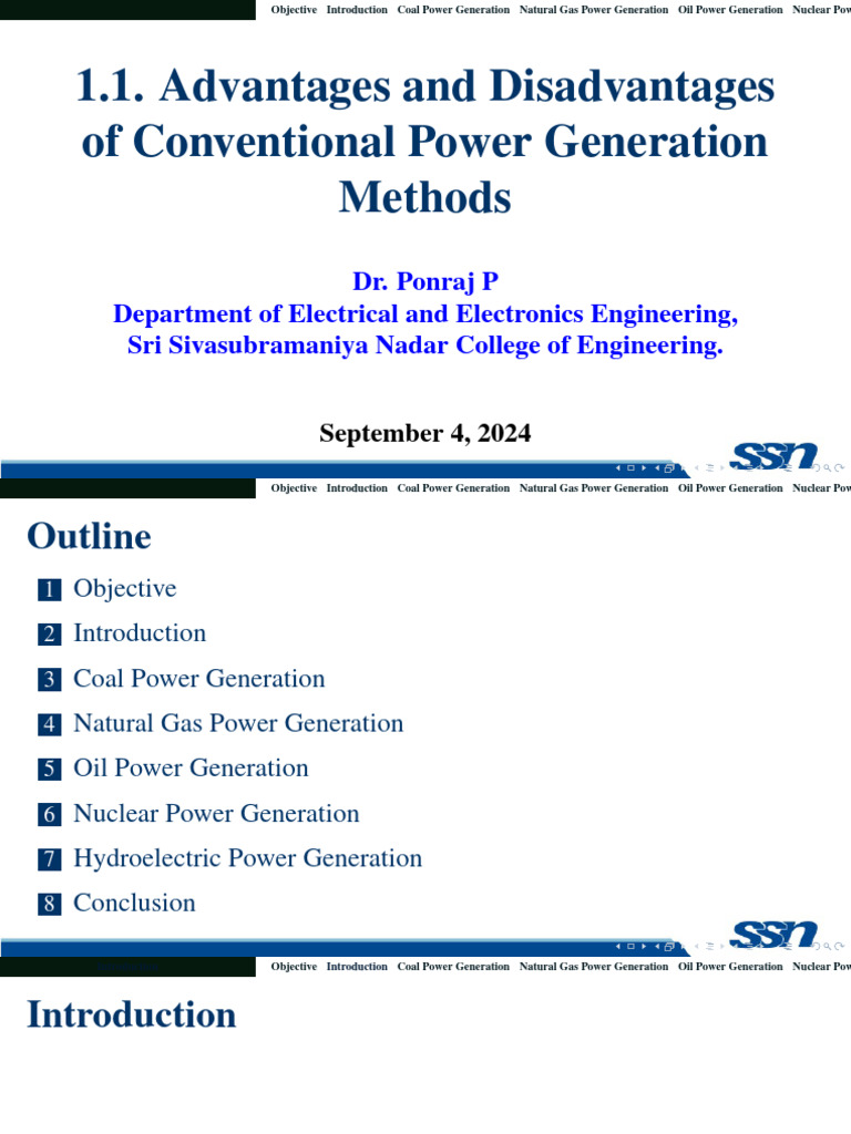 Advantages and Disadvantages of Power Generation | PDF | Electricity ...