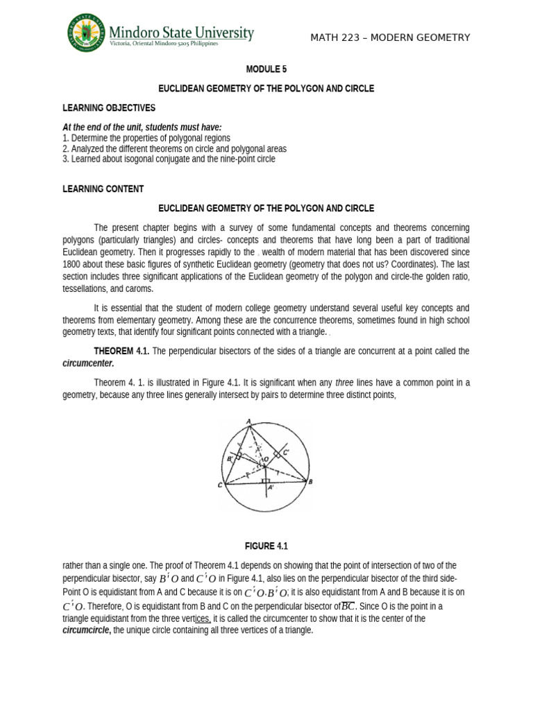 Euclidean Geometry: Polygons & Circles | PDF | Triangle | Circle