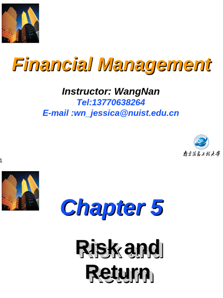 Chapter 5 - Risk and Return | PDF | Financial Risk | Covariance