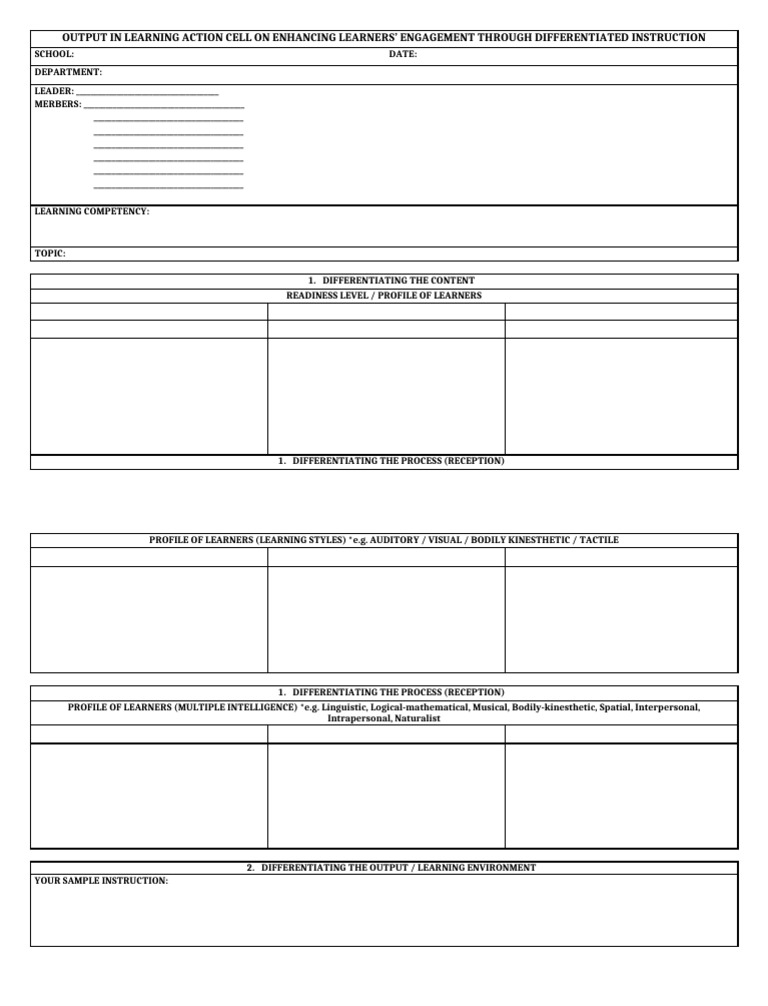 Enhancing Learner Engagement via Differentiation | PDF