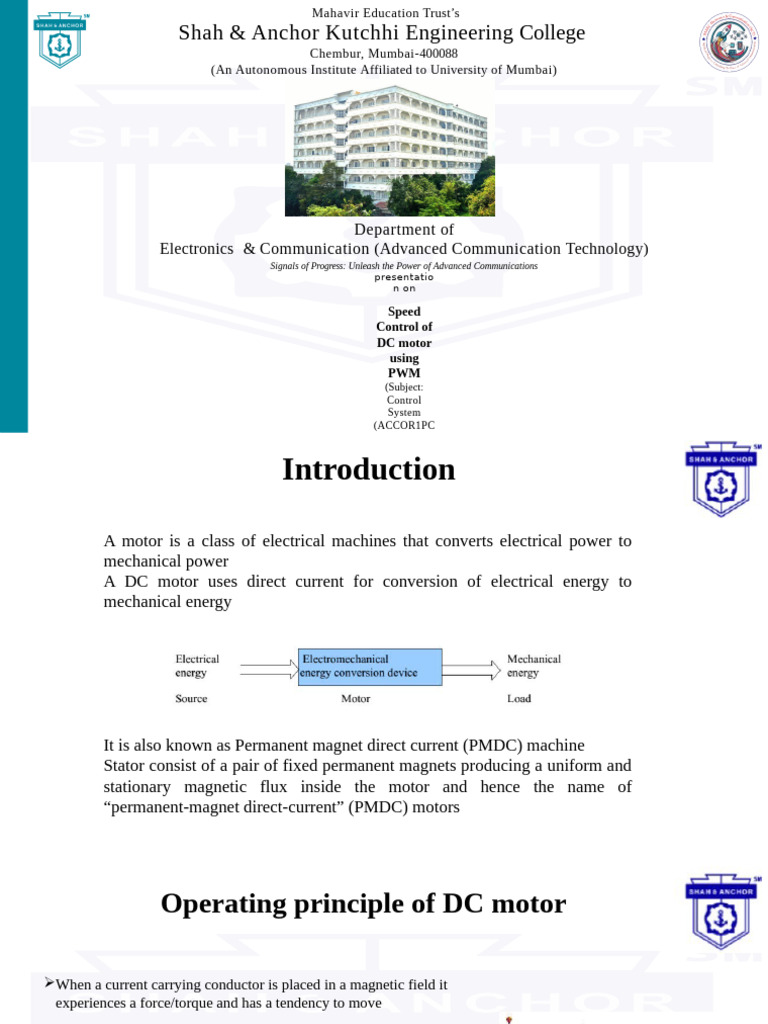 DC Motor Speed Control Using PWM Techniques | PDF | Electric Motor ...