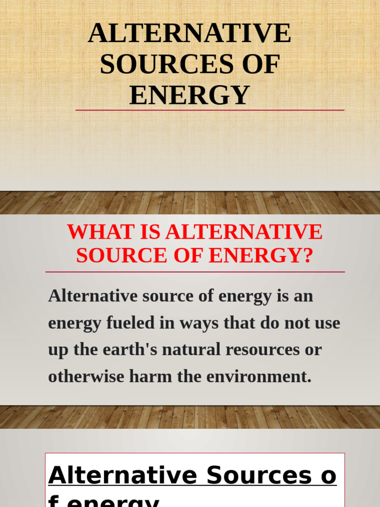 17.alternative Sources of Energy | PDF | Energy Development | Renewable ...