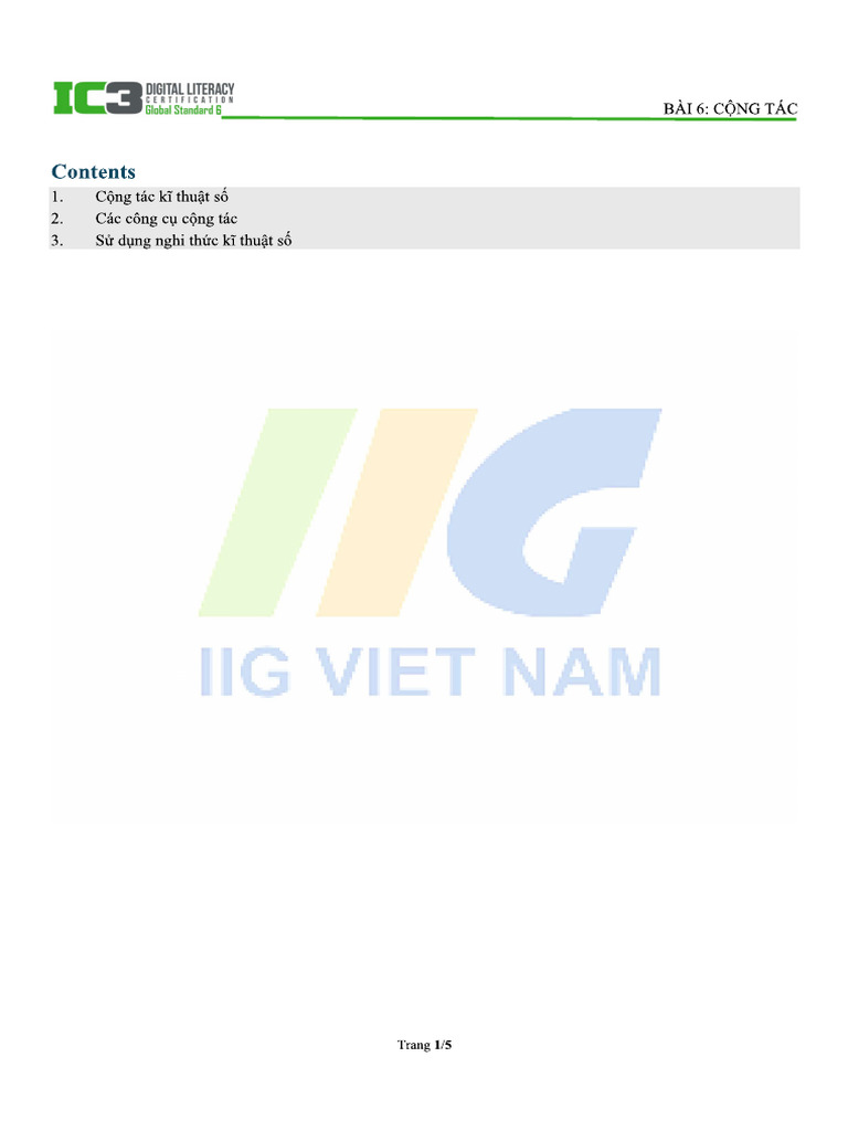 Level 1 - Bài 6 - C NG Tác | PDF