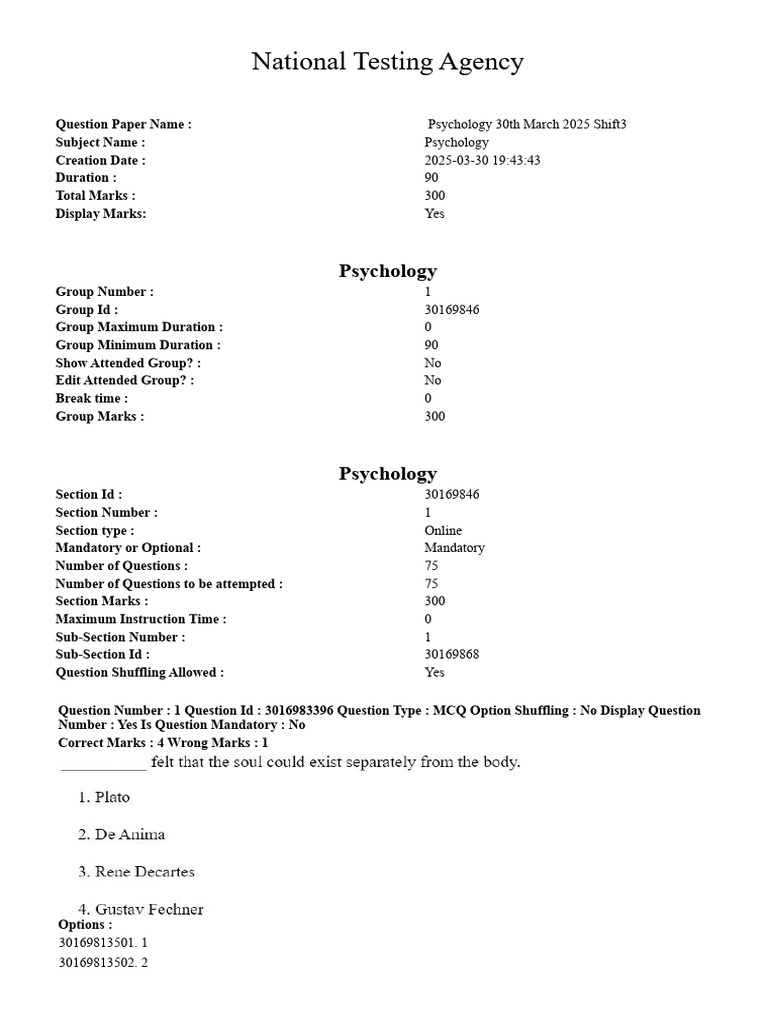 Paper 20250731125121 | PDF | Multiple Choice | Qualifications