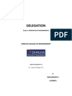 Delegation principles management guide Dhruva College