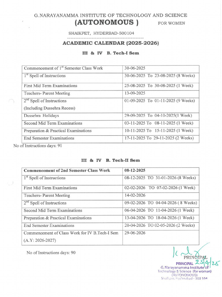 Academic Calendar 2025 2026 | PDF