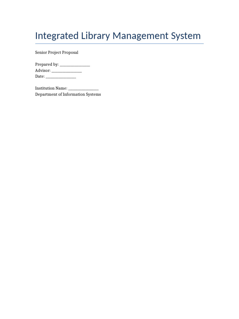 Integrated Library Management System Proposal | PDF | Libraries | Databases