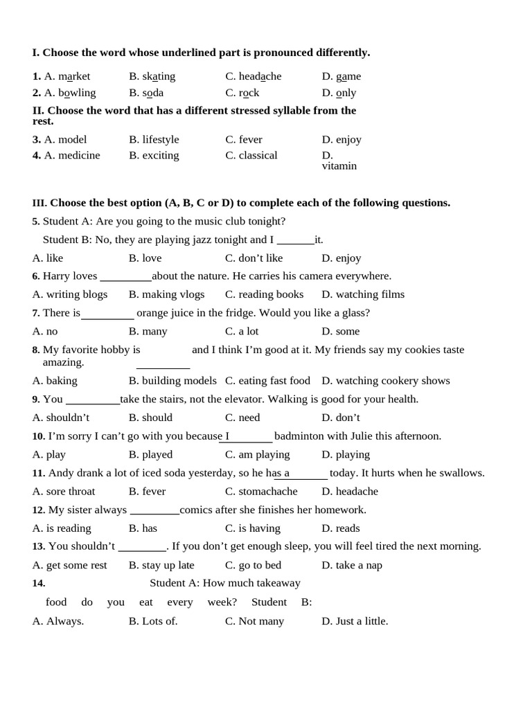 English Language Practice Test | PDF | Indonesia | Southeast Asia