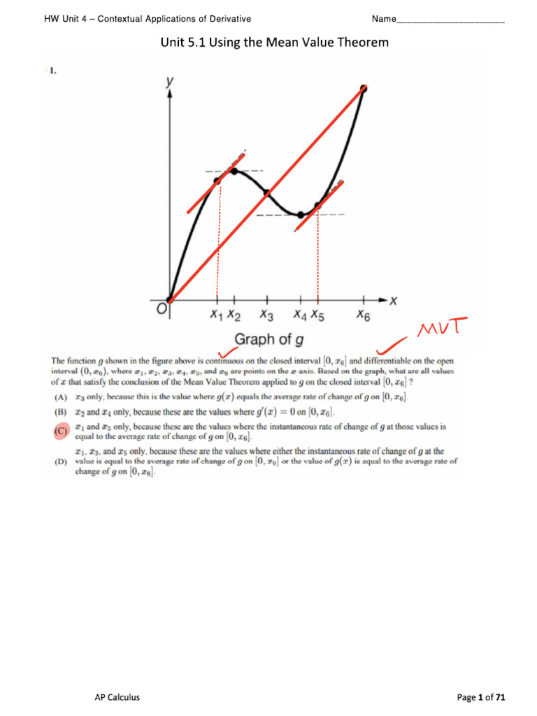 Apclass Unit 5.1 HW Key | PDF