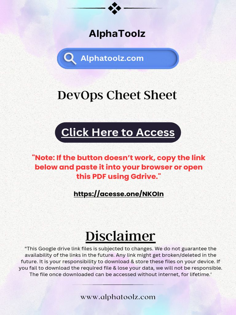 DevOps Cheat Sheet Download Guide | PDF
