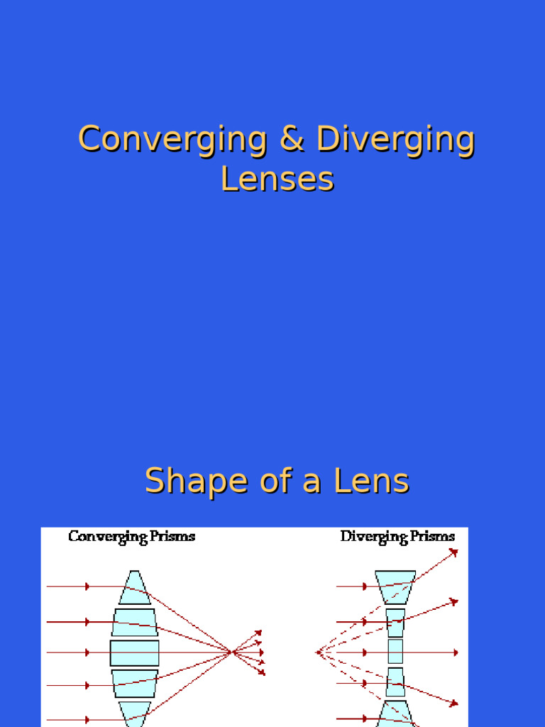 Converging and Diverging Lens Guide | PDF