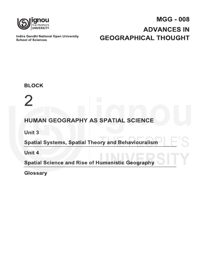 2.human Geography As Spatial Science | PDF