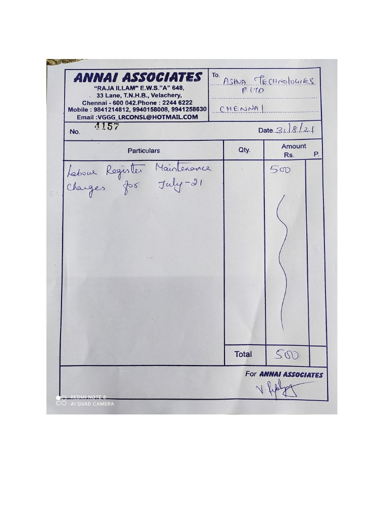 Invoice July - 21.Jpg | PDF