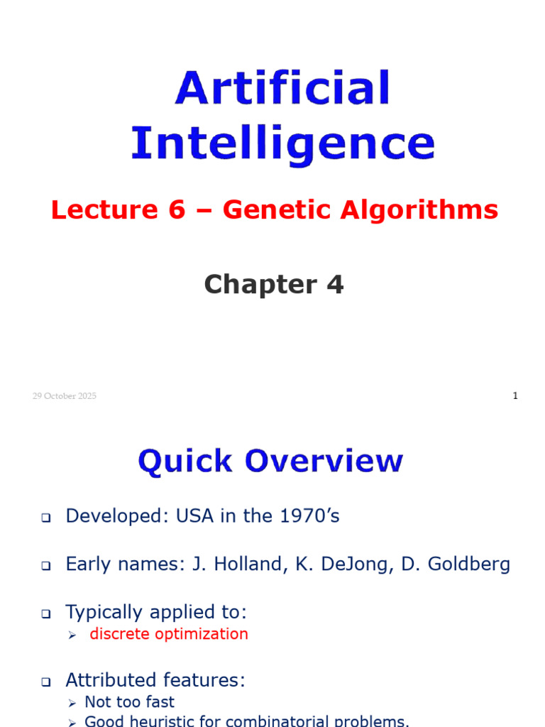 Understanding Genetic Algorithms Basics | PDF | Genetic Algorithm ...