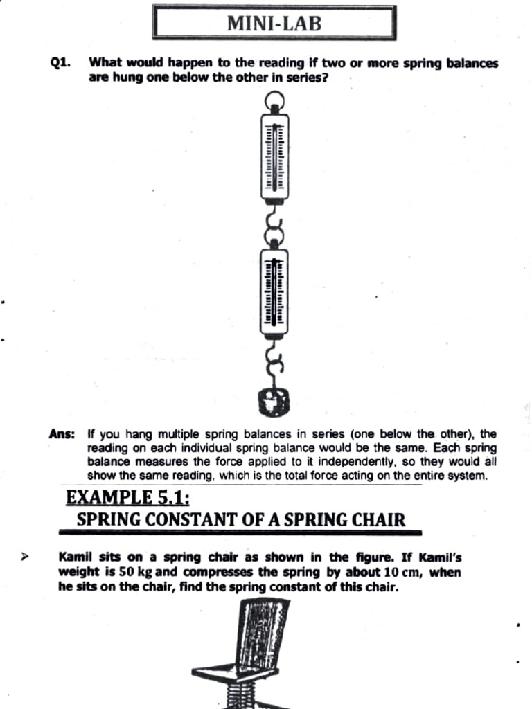 Understanding Spring Constants and Pressure Calculations | PDF ...