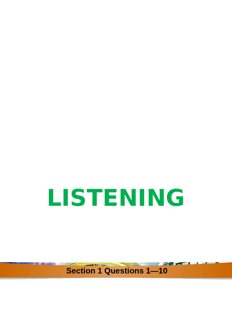 Ielts Listening Lesson 2 Band 5 | PDF | Odds
