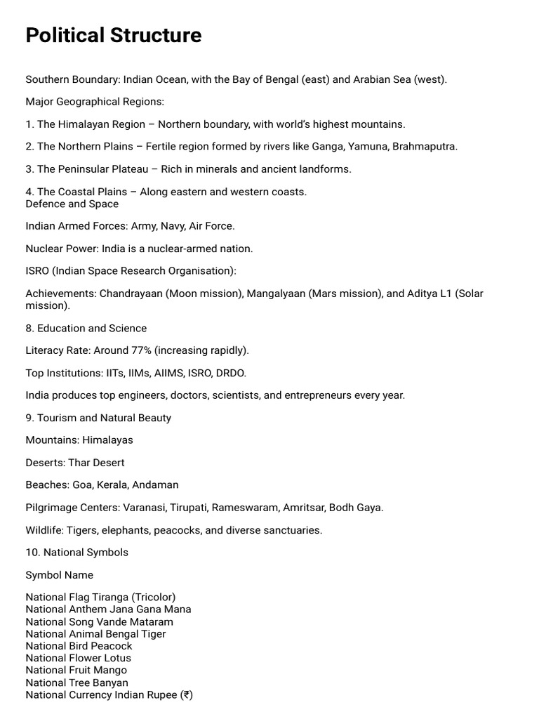 Political Structure and Culture of An India | PDF