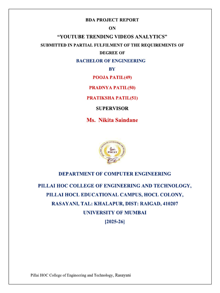 Bda Final Report | PDF