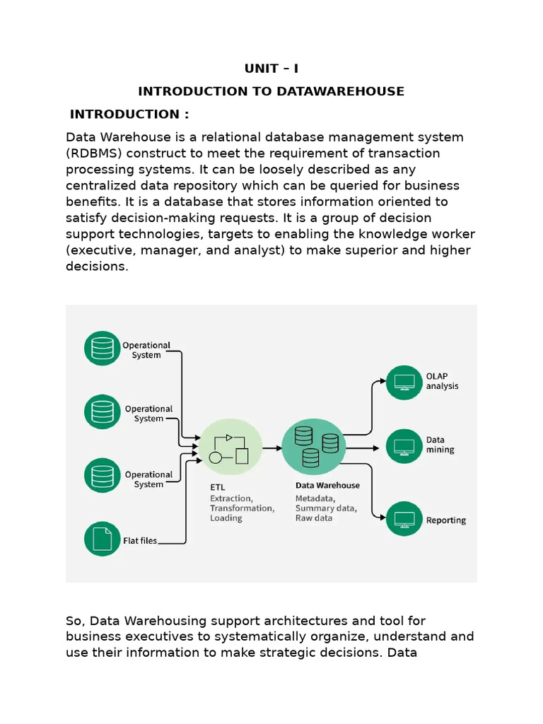 Introduction to Data Warehousing Concepts | PDF | Data Warehouse ...