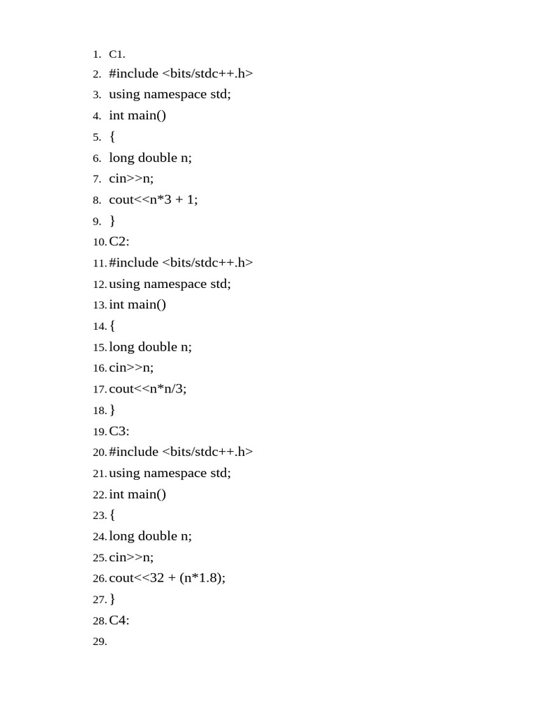 C++ Code Snippets for Basic Algorithms | PDF | Namespace | Naming ...