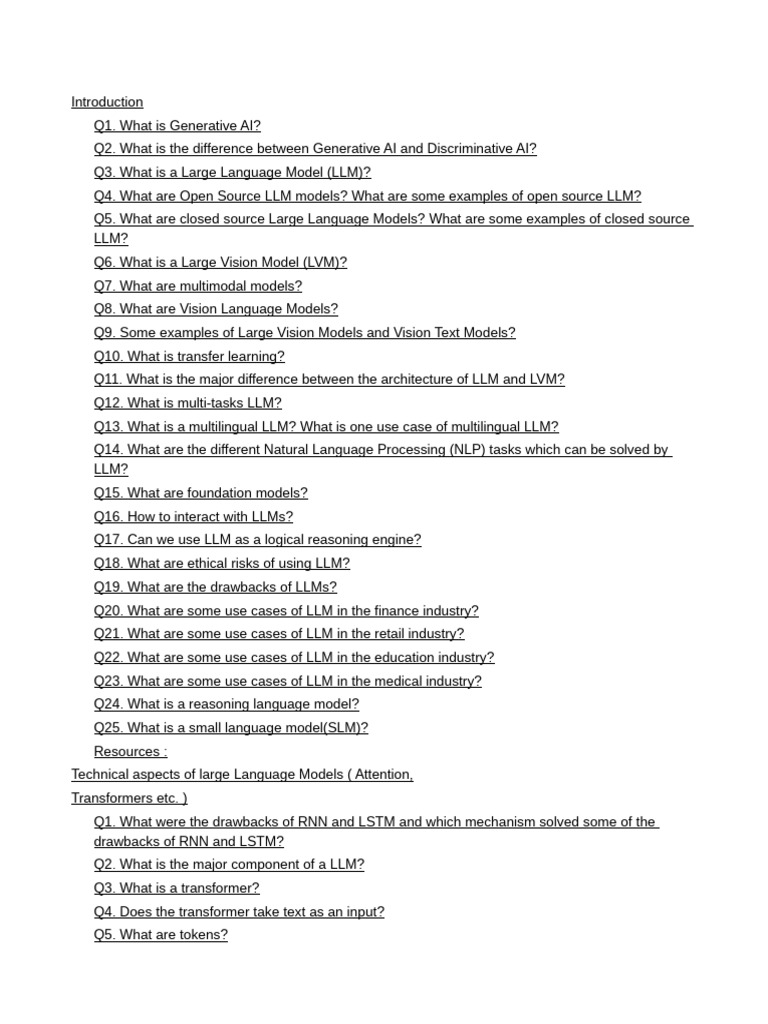 LLM Interview Questions Guide | PDF | Artificial Intelligence ...