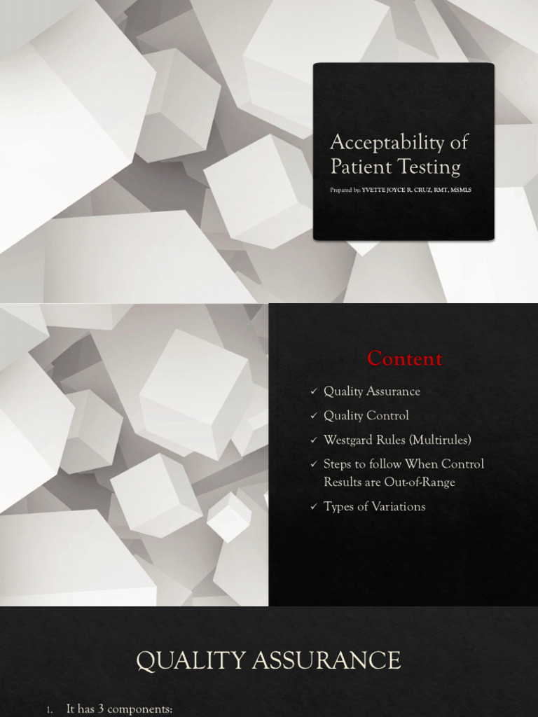 Patient Testing Quality Assurance Guide | PDF | Quality Assurance ...