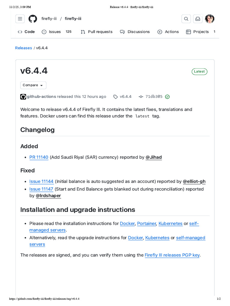 Release v6.4.4 Firefly-Iii - firefly-III | PDF | Computer Engineering ...