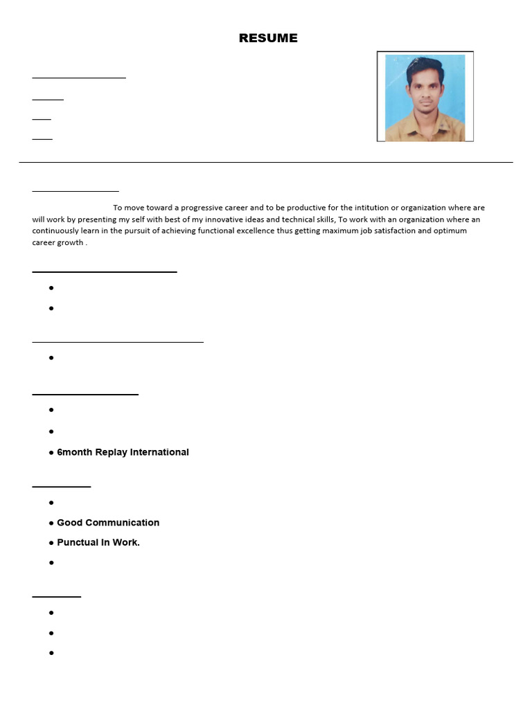 Komal Raut Resume - ITI Fitter | PDF