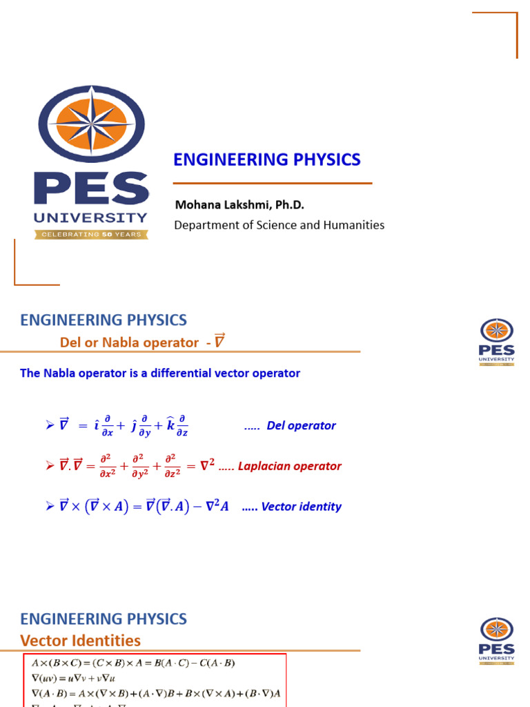 Nabla Operator and Electromagnetic Waves | PDF | Electromagnetic ...