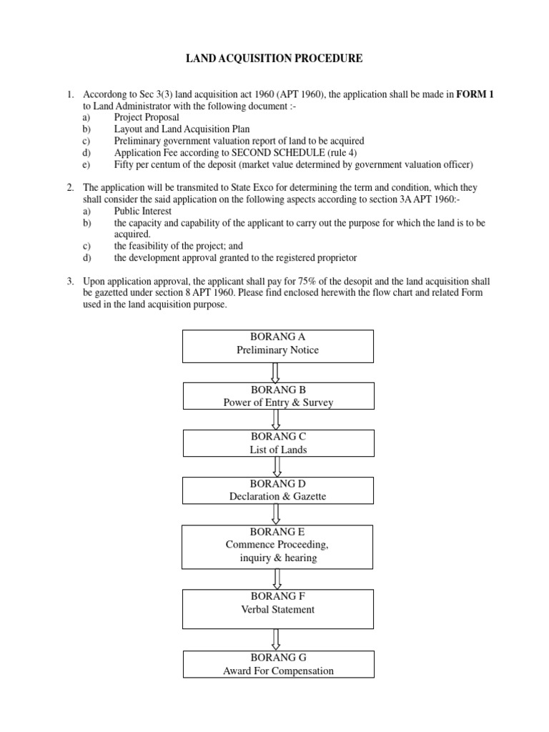 Land Acquisition Procedure Overview | PDF | Eminent Domain | Justice
