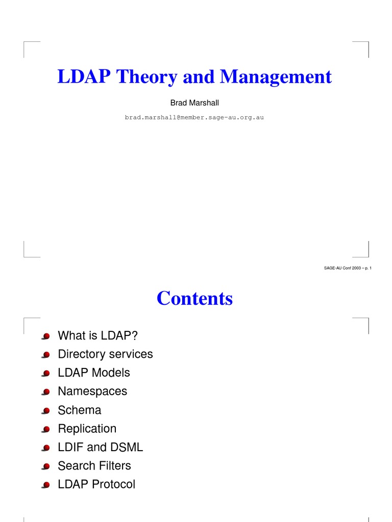 Ldap Theory | PDF | Data Management | Databases