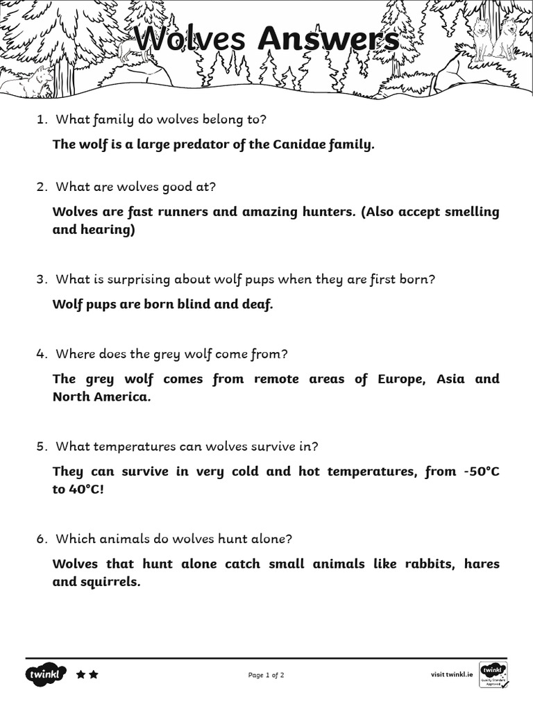 Facts About Wolves and Their Habitats | PDF