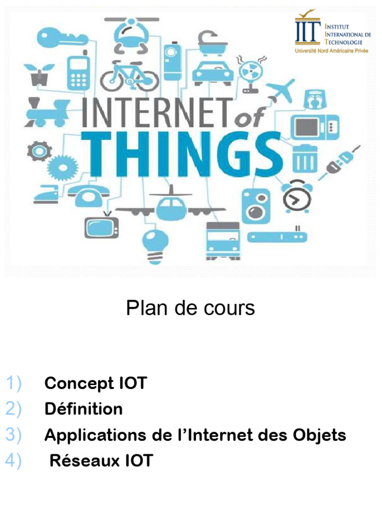 Applications et Réseaux de l'IOT | PDF | Internet des objets | Domotique