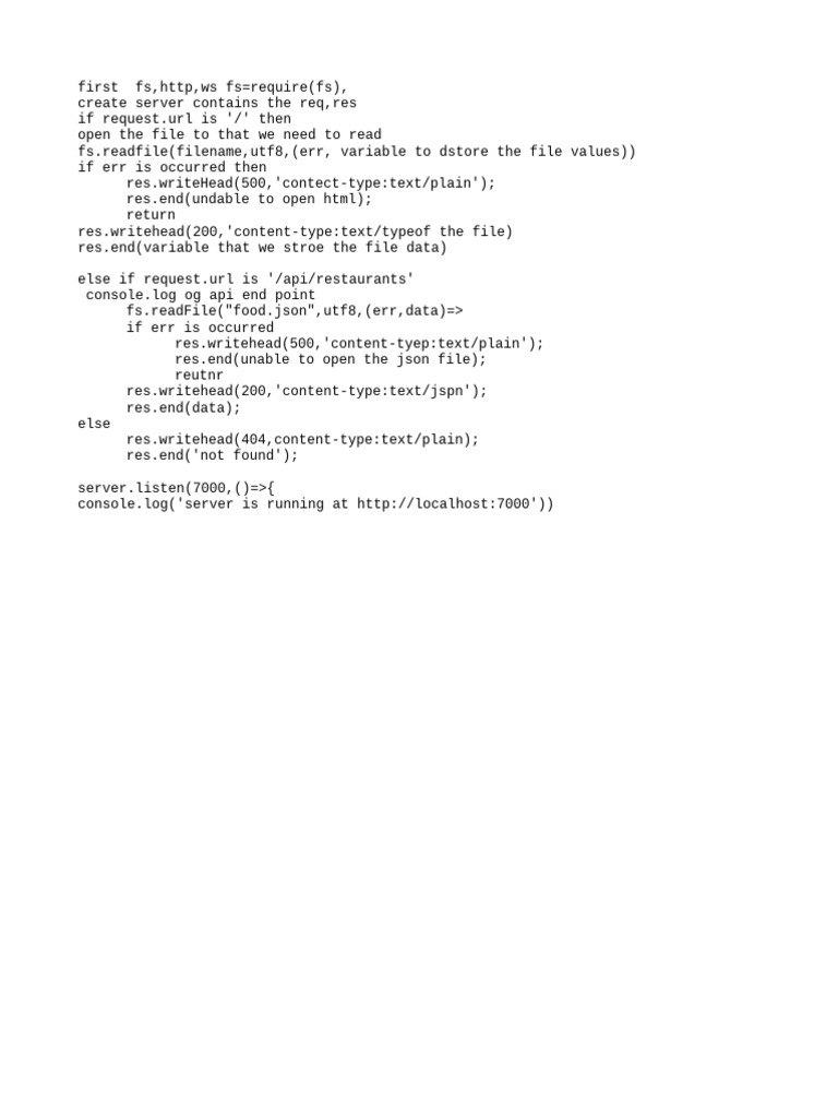 Node.js Server File Handling Guide | PDF