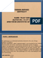 Thesis Report: Name: Vijay Giri BATCH NO.: 01-07-10 Spectrum Institute of Design