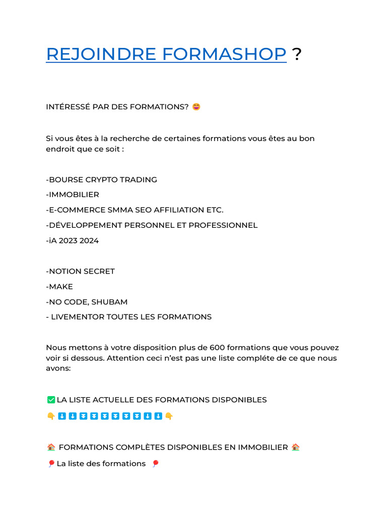 Formation Payante FR | PDF | Marché (Économie) | Secteur privé