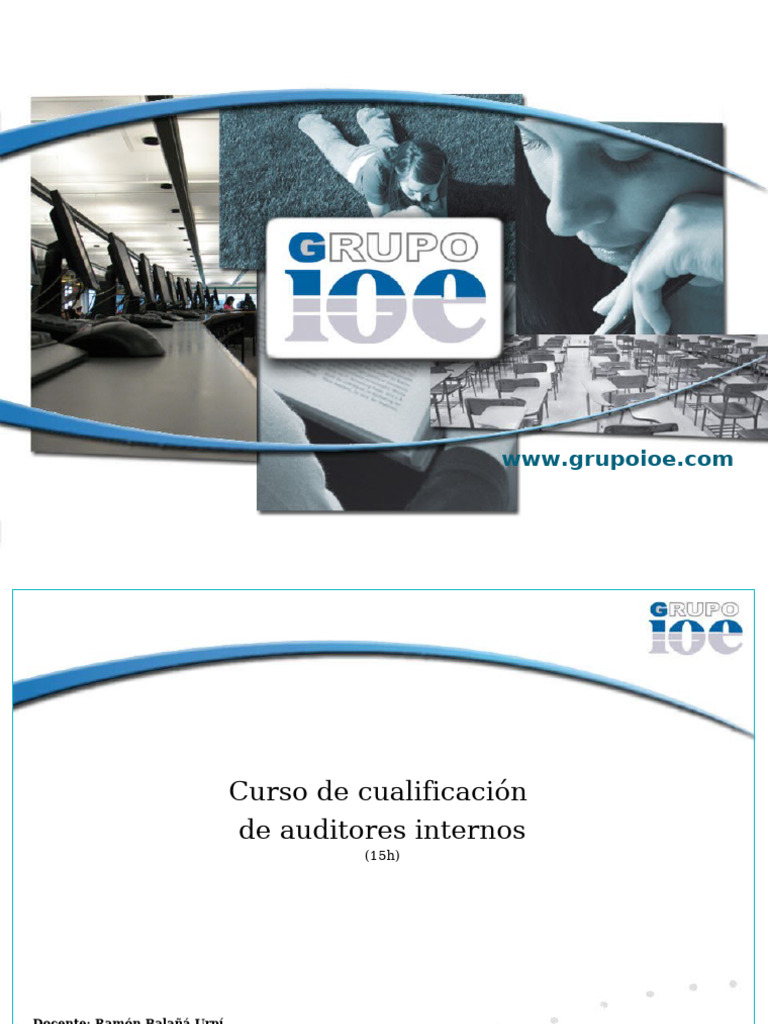 Curso de Auditoría Interna ISO 9001 | PDF | Auditoría | Contralor