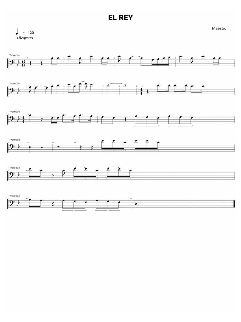 El Rey (Trombón) | PDF