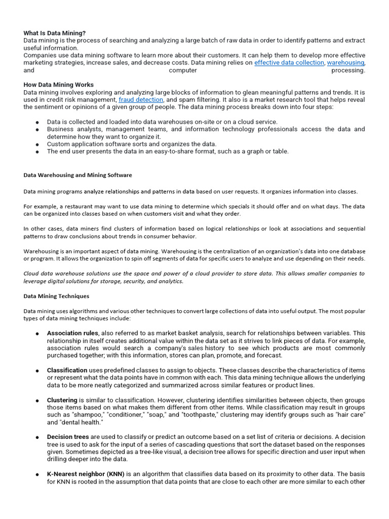 MMD-UNIT 1 - Data Mining-Harika Notes | PDF | Principal Component ...