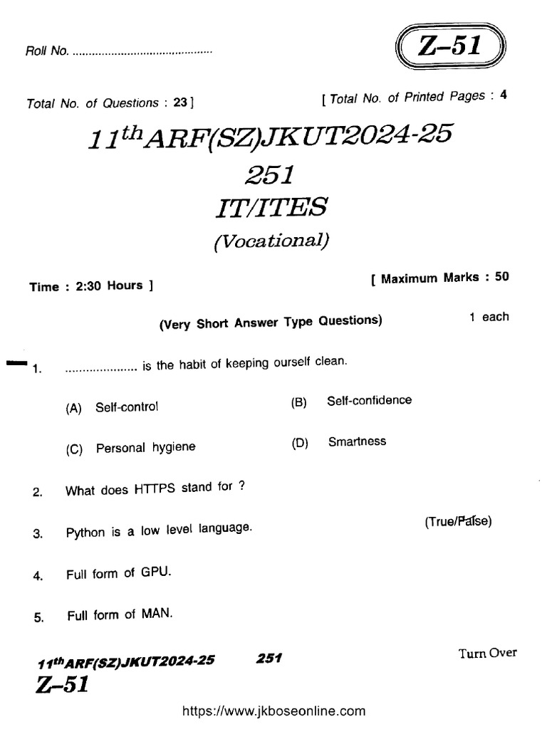 JK Bose Class 11 It Ites 251 2025 | PDF