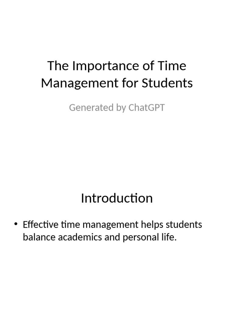 Time Management For Students | PDF