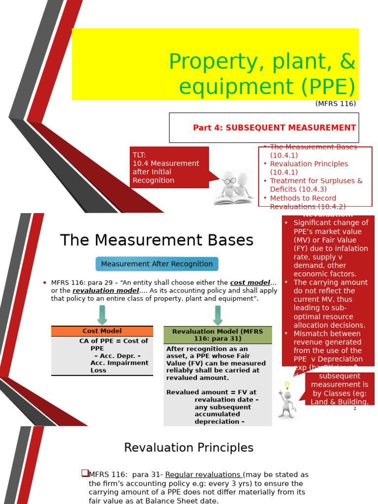 Subsequent Measurement of PPE (MFRS 116) | PDF | Depreciation | Fair Value